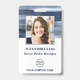 Persoonlijk bedrijfslogo van werknemer Foto ID Badge