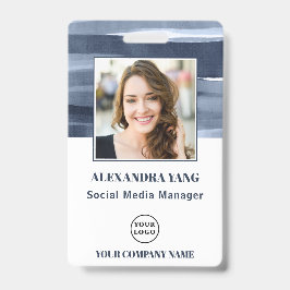 Persoonlijk bedrijfslogo van werknemer Foto ID Badge
