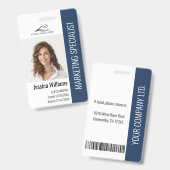 Persoonlijk bedrijfspasje voor personeel in het bl badge (Voor- en achterkant)