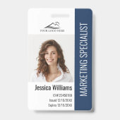 Persoonlijk bedrijfspasje voor personeel in het bl badge (Voorzijde)