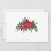 Persoonlijk bedrijfsRed Poinsettia Feestdagenkaart (Achterkant)