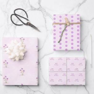 Persoonlijk bedrukt Happy Birthday inpakpapier vel