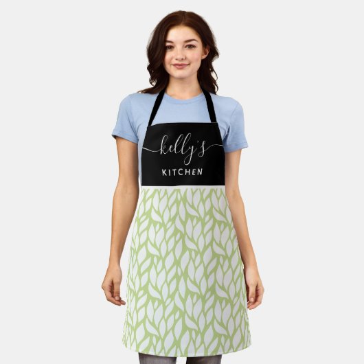 Persoonlijk bedrukte overall schort (Gedragen)