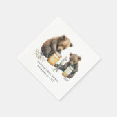 Persoonlijk Beer honing-Baby shower Servet (Hoek)