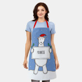 Persoonlijk Beer Kerstmis Schort (Gedragen)