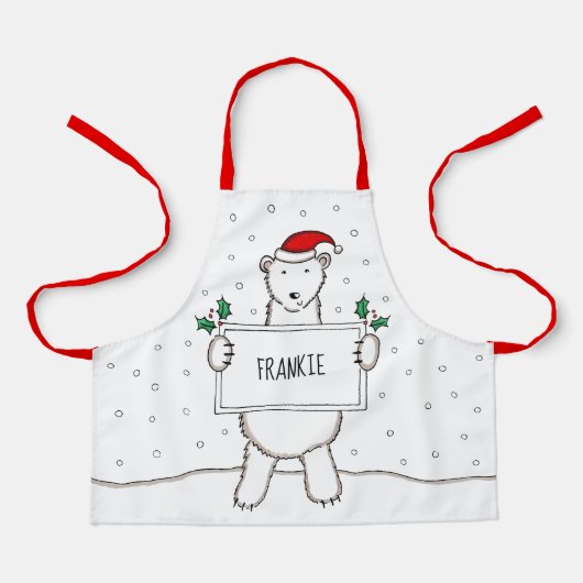Persoonlijk Beer Kerstmis Schort (Voorkant)