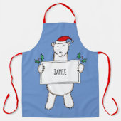 Persoonlijk Beer Kerstmis Schort (Voorkant)