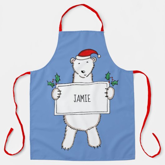 Persoonlijk Beer Kerstmis Schort (Voorkant)