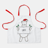 Persoonlijk Beer Kerstmis Schort (Voorkant)