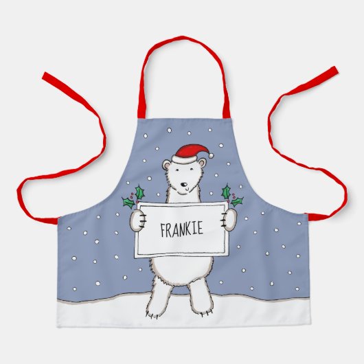 Persoonlijk Beer Kerstmis Schort (Voorkant)