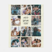 Persoonlijk beige 11 Foto-collage Fleece Deken (Voorkant)