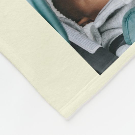 Persoonlijk beige 11 Foto-collage Fleece Deken (Hoek)