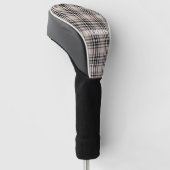 Persoonlijk beige geruit golfheadcover (Schuin)