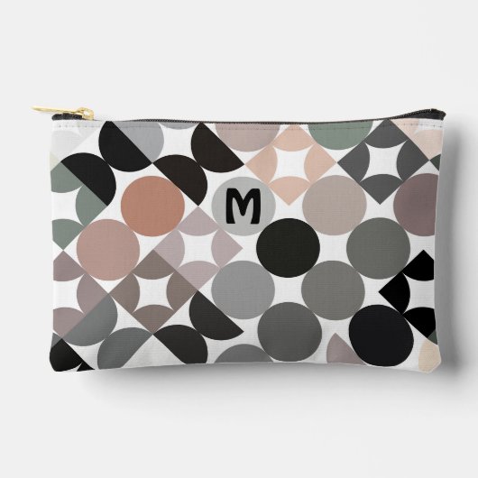 Persoonlijk beige grijs zwart abstract kunstpatroo etui (Voorkant)