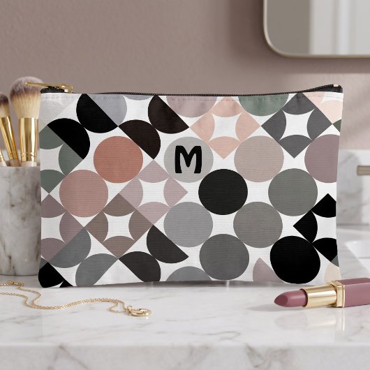 Persoonlijk beige grijs zwart abstract kunstpatroo etui