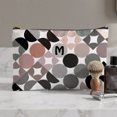Persoonlijk beige grijs zwart abstract kunstpatroo etui