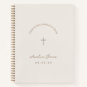 Persoonlijk beige Notitieboek met cadeautjes (Voorkant)