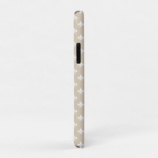 Persoonlijk beige wit Fleur de Lis patroon Case-Mate iPhone Case (Achterkant/rechts)