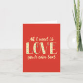 Persoonlijk ben ik alleen nog maar verliefd op Val Feestdagen Kaart (Voorkant)