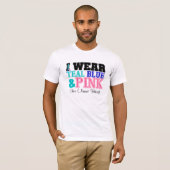 Persoonlijk ben ik Blauwgroen roze en blauwe schil T-shirt (Voorkant volledig)