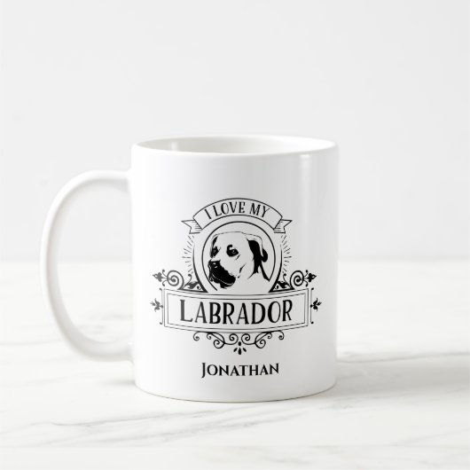 Persoonlijk ben ik dol op mijn Labrador Coffee-Mok Koffiemok (Links)