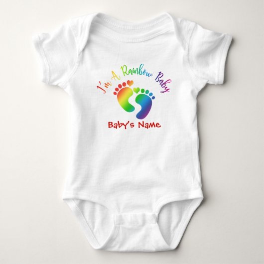 Persoonlijk ben ik een regenboogpak Baby. Romper (Voorkant)