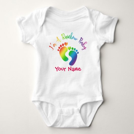 Persoonlijk ben ik een regenboogpak Tutu Bodysuit. Romper (Voorkant)