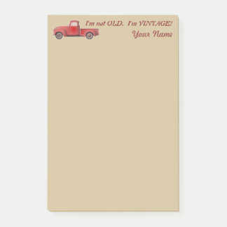 Persoonlijk ben ik geen oude Ik ben vintage Red Tr Post-it® Notes