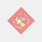 Persoonlijk ben je genoom hartgeel en grijs servet (Hoek)