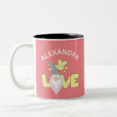 Persoonlijk ben je genoom hartgeel en grijs tweekleurige koffiemok (Links)