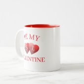 Persoonlijk ben Mijn Valentijn Tweekleurige Koffiemok (Voorkant links)