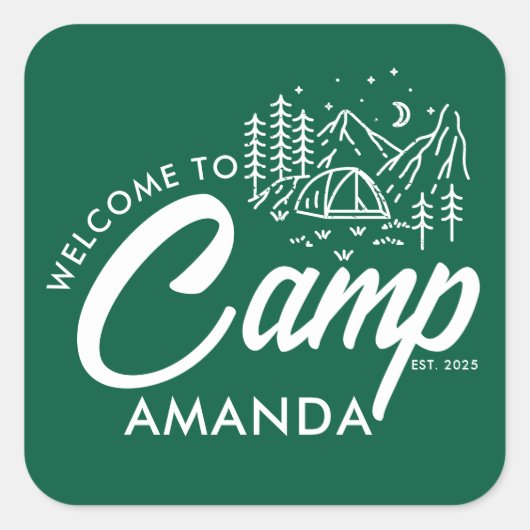 Persoonlijk Bergkamp Bachelorette-feestje Vierkante Sticker (Voorkant)