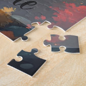 Persoonlijk bergkasteel met watervallen legpuzzel (Zijkant)