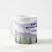 Persoonlijk bergthema koffiemok (Voorkant links)