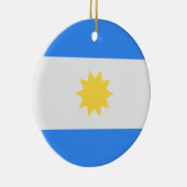 Persoonlijk bericht Argentijnse vlag Keramisch Ornament (Rechts)