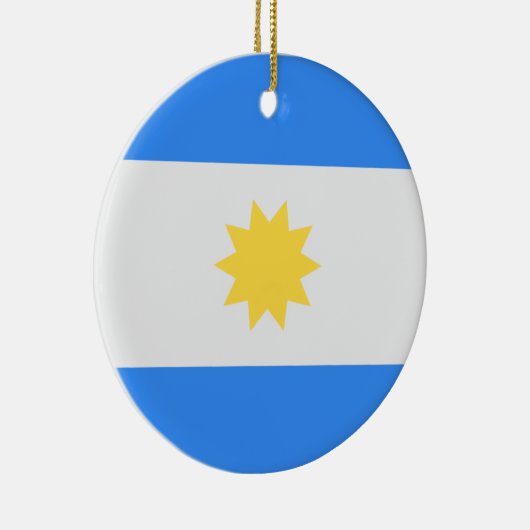 Persoonlijk bericht Argentijnse vlag Keramisch Ornament (Rechts)