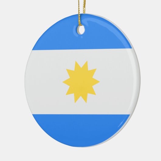Persoonlijk bericht Argentijnse vlag Keramisch Ornament (Links)
