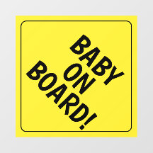 Persoonlijk bericht Baby op de weg Auto sticker