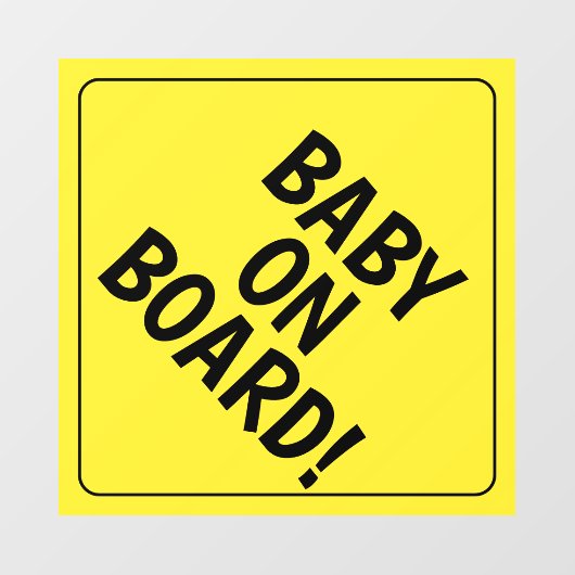 Persoonlijk bericht Baby op de weg Auto sticker (Vel)