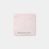 Persoonlijk Bericht Elegant Schrift Roze Marmer Post-it® Notes (Voorkant)