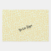 Persoonlijk bericht Gouden Gele Blad Inpakpapier Vel (Voorkant 3)