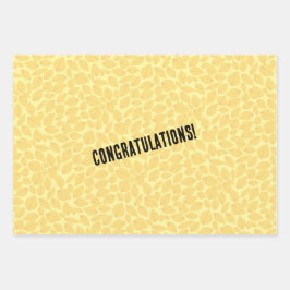 Persoonlijk bericht Gouden Gele Blad Inpakpapier Vel