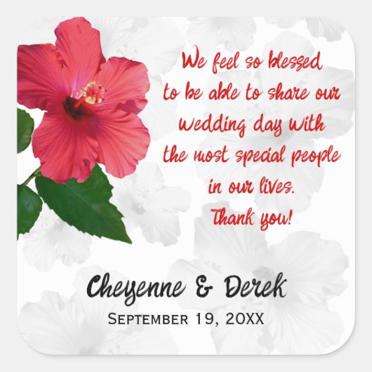 Persoonlijk bericht Hibiscus Favor Labels (Voorkant)