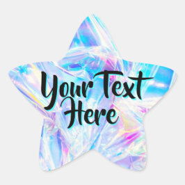 Persoonlijk Bericht Holografische Ster | Textuur Sticker