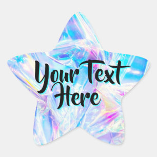 Persoonlijk Bericht Holografische Ster Textuur Sticker