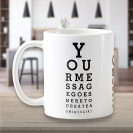 Persoonlijk Bericht Leuk Oog Zicht Opticien Chart Koffiemok