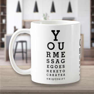 Persoonlijk Bericht Leuk Oog Zicht Opticien Chart Koffiemok