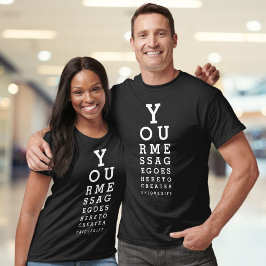 Persoonlijk Bericht Leuk Oogtest Opticien Chart T-shirt