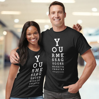 Persoonlijk Bericht Leuk Oogtest Opticien Chart T-shirt