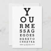 Persoonlijk bericht op optometristenkaart kaart (Voorkant)